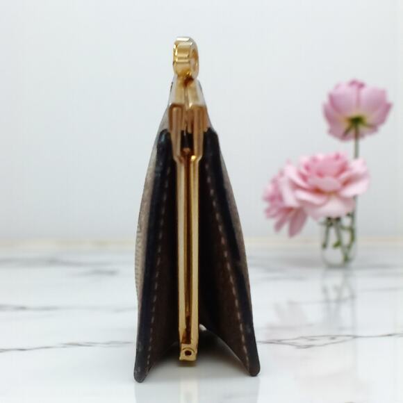 Authentic Gucci Vintage GG Monogram Kisslock Double Coin Purse MSRP $799 - Picture 6 of 12